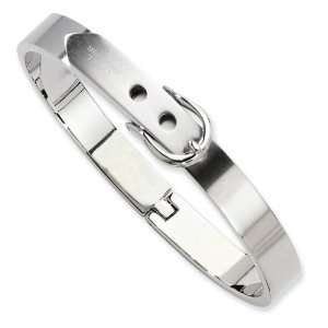   : Chisel Stainless Steel Fancy Belt Hinged Bracelet: Chisel: Jewelry