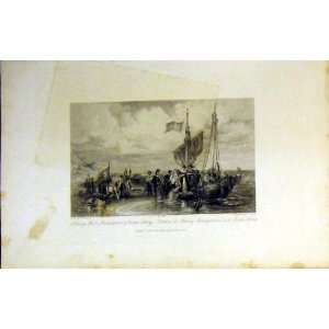  Solway Firth Embarkation Queen Mary Sailing Ship Print 