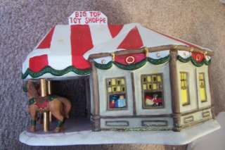 Santas Workbench Big Top toy Shop Lighted Village House  