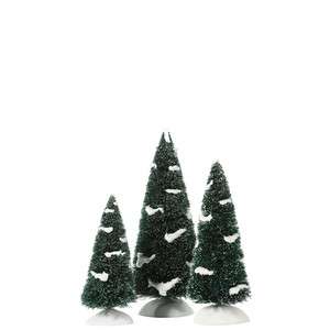 Dept 56 Heavy Snowed Pines Tree Accessory Set of 3 D56 Christmas 