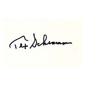  Tex Schram Autographed / Signed 3x5 Card: Everything Else