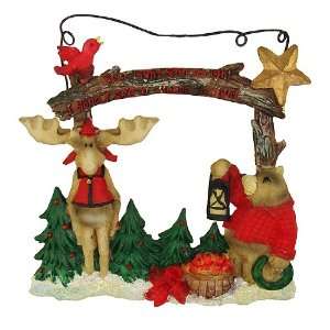  Light Star Bright Country Moose Christmas Ornaments 4 Home & Kitchen