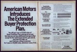 Vintage Magazine Print Ad AMC Buyer Protection Plan  