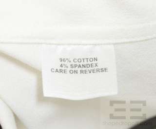   John Sport White Cotton & Black Satin Trim Heart Zip Jacket Size Small