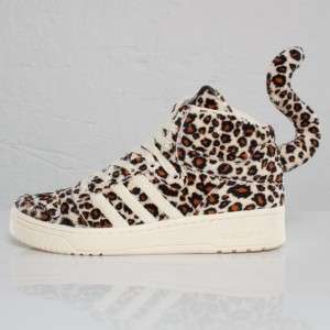 100%Adidas Originals Jeremy Scott Leopard Tail Shoes 11 (UK 10.5) Lil 