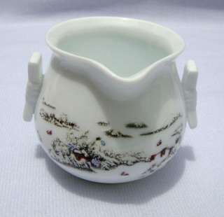 10pcs China Tea Set, Pottery Teaset,White Snow 白雪远山  