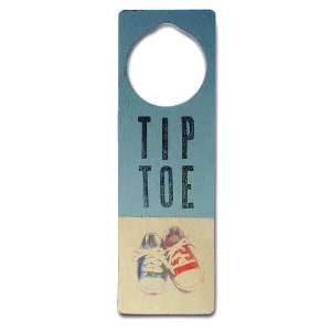  tip toe sneaker door sign
