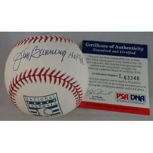  Signed Jim Bunning Baseball   HOF * * PSA DNA 