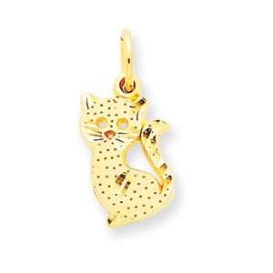  14k Gold Kitty Cat Charm [Jewelry]