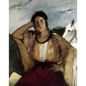 Gypsy With a Cigarette (Indian Woman Smoking) by Edouard Manet . Art 