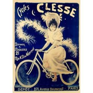  Cycles Clesse Giclee Vintage Bicycle Poster Everything 