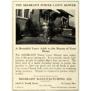com 1925 Ad Mildradt Manufacture Power Lawn Mower Home Yard Clippers 