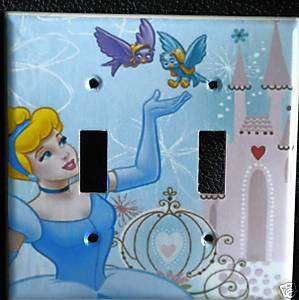 Disney Princess CINDERELLA DOUBLE LIGHT SWITCH COVER  