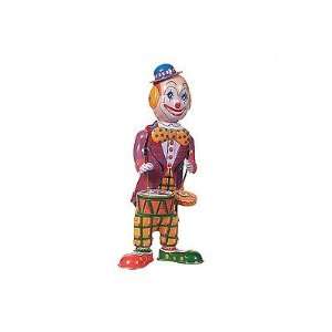  Tin key wind clown drummer figurine