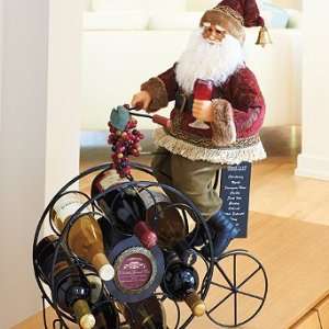  Tricycle Santa Red Bottle Holder   Frontgate   Christmas 
