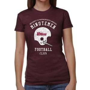  UMass Minutemen Ladies Club Juniors Tri Blend T Shirt 