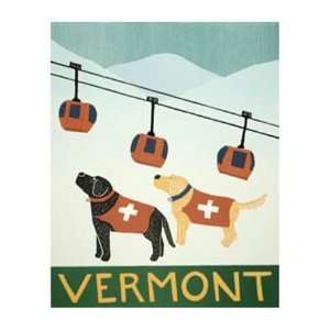  Vermont Ski Patrol by Stephen Huneck, 13x19