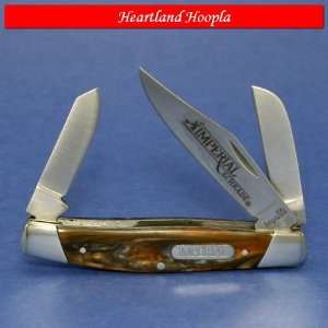  Schrade Stockman Knife With Amber Swirl Handles   IMP15S 