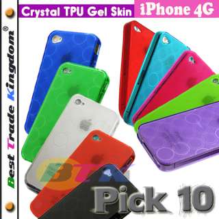 10x Soft TPU Silicone Gel Skin Hard Case iPhone 4 4G  