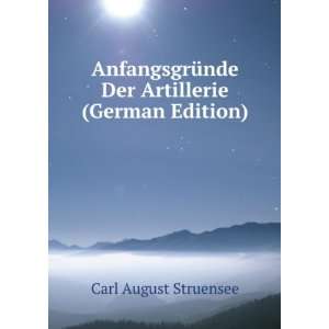   Der Artillerie (German Edition) Carl August Struensee Books