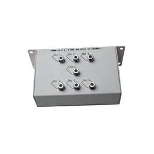 White Coaxial Video Splitter 5 100Mhz 1 in 6 out  