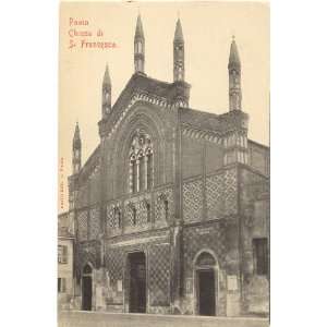   Vintage Postcard Chiesa di San Francesco Pavia Italy 