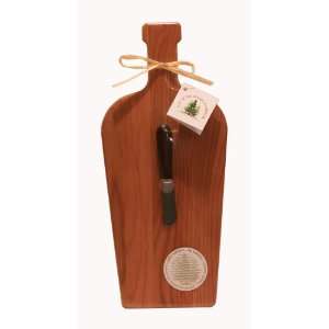   Oregon Large Wine Bottle Board with Walnut Spreader: Kitchen & Dining