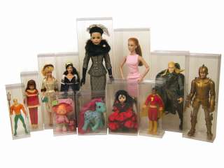10 NEW DollSafe Barbie Doll Clear Display Case Boxes  