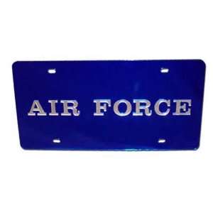  Air Force Falcons Blue Mirror License Plate W/Silver AIR 