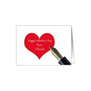  colorado Valentine´s Day Red Heart message Card Health 