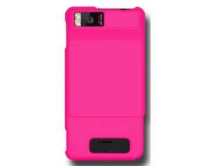Pink Hard Rubber Skin Case Cover for Motorola Droid X  
