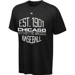  Chicago White Sox Black Luxury Box T Shirt: Sports 