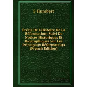   Sur Les Principaux RÃ©formateurs (French Edition) S Humbert Books