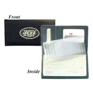  New York Jets Embroidered Leather Checkbook Cover: Sports 