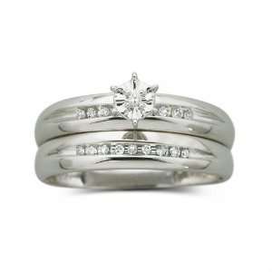    Diamond Accent Bridal Set 10K White Gold  Jewelry