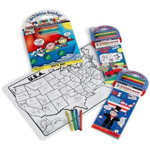   Mat, Scribble Tote Book and Two Scribble Ez Fold Books. Toys & Games