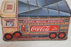 1993 Drink Coca Cola in Bottles Delivery Truck Tin Box  