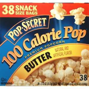 Pop Secret 100 Calorie Pop Premium Popcorn   Butter 38 1.12oz Bags
