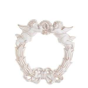 Vietri Bellezza White Angel Wreath Plaque: Kitchen 