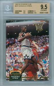 SHAQUILLE ONEAL 1992 93 STADIUM CLUB RC ROOKIE BGS 9.5  