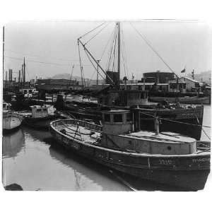   c1925,Fleet of rum craft confiscated by Customs,S.F,CA