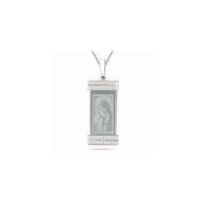  Madonna Glass Charms Pendant In Sterling Silver Jewelry