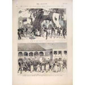   War Wolseley Cape Coast Africa Ship Print 1874