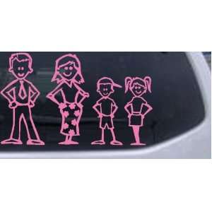 Pink 20in X 32.8in    Stick Family Stick Family Car Window Wall Laptop 
