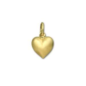  Vermeil Large Puffed Heart Charm Arts, Crafts & Sewing
