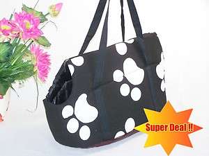 New  HOT Pretty Black Paws / Pet Dog Cat Travel Carrier / Tote Bag 