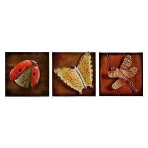  Butterfly   Ladybug   Dragonfly Wall Tile Plaque Set: Baby