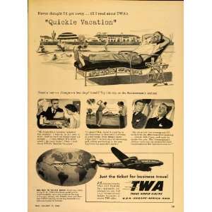   Airline TWA Business Travel Trips   Original Print Ad: Home & Kitchen
