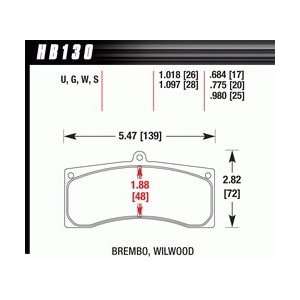   Brake Pad DTC 60 w/0.980 Thickness Fits Brembo Wilwood: Automotive