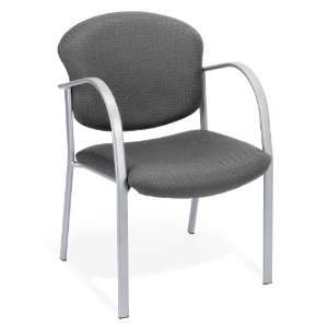    Contract Fabric Upholstered Arm Chair   Graphite: Office Products